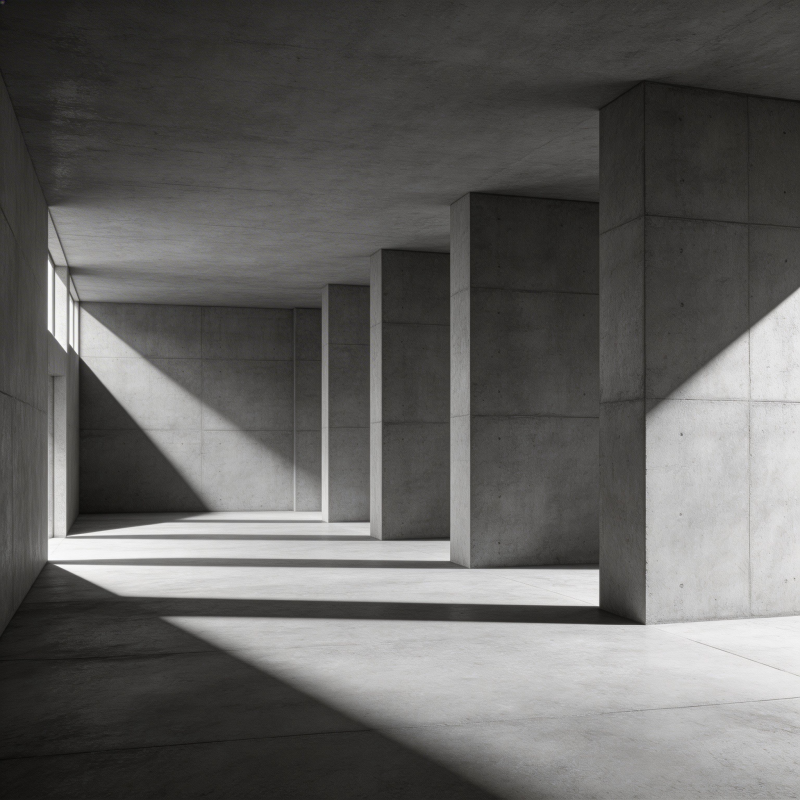 光影交错的混凝土空间图片