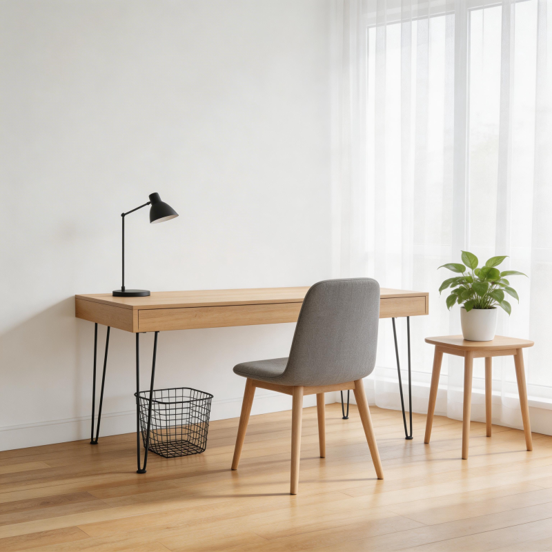 简约书桌椅组合图片