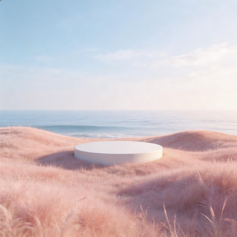 粉沙海岸的静谧圆台图片