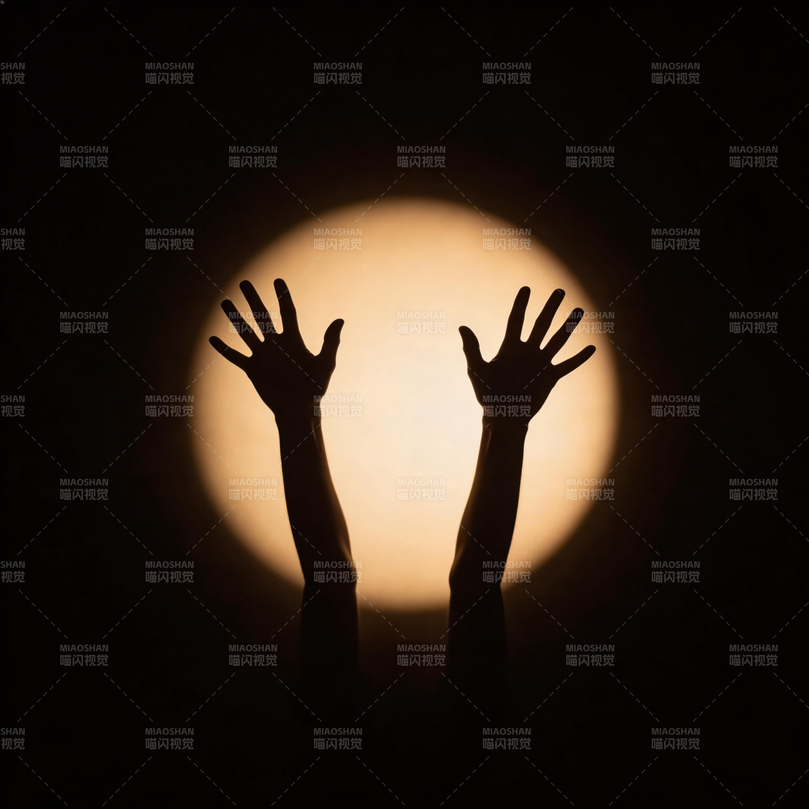 月光下的双手图片