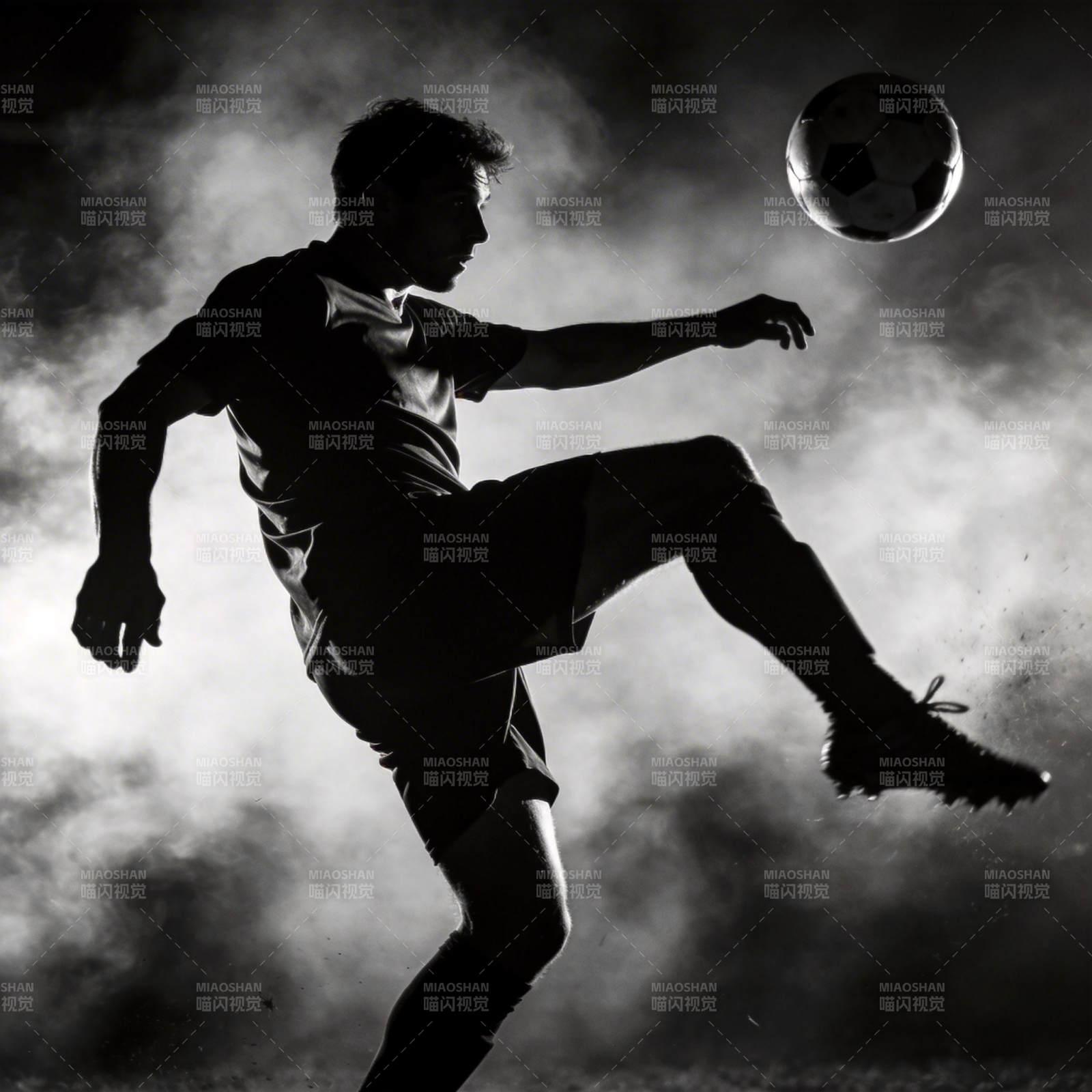 足球运动员踢球瞬间图片