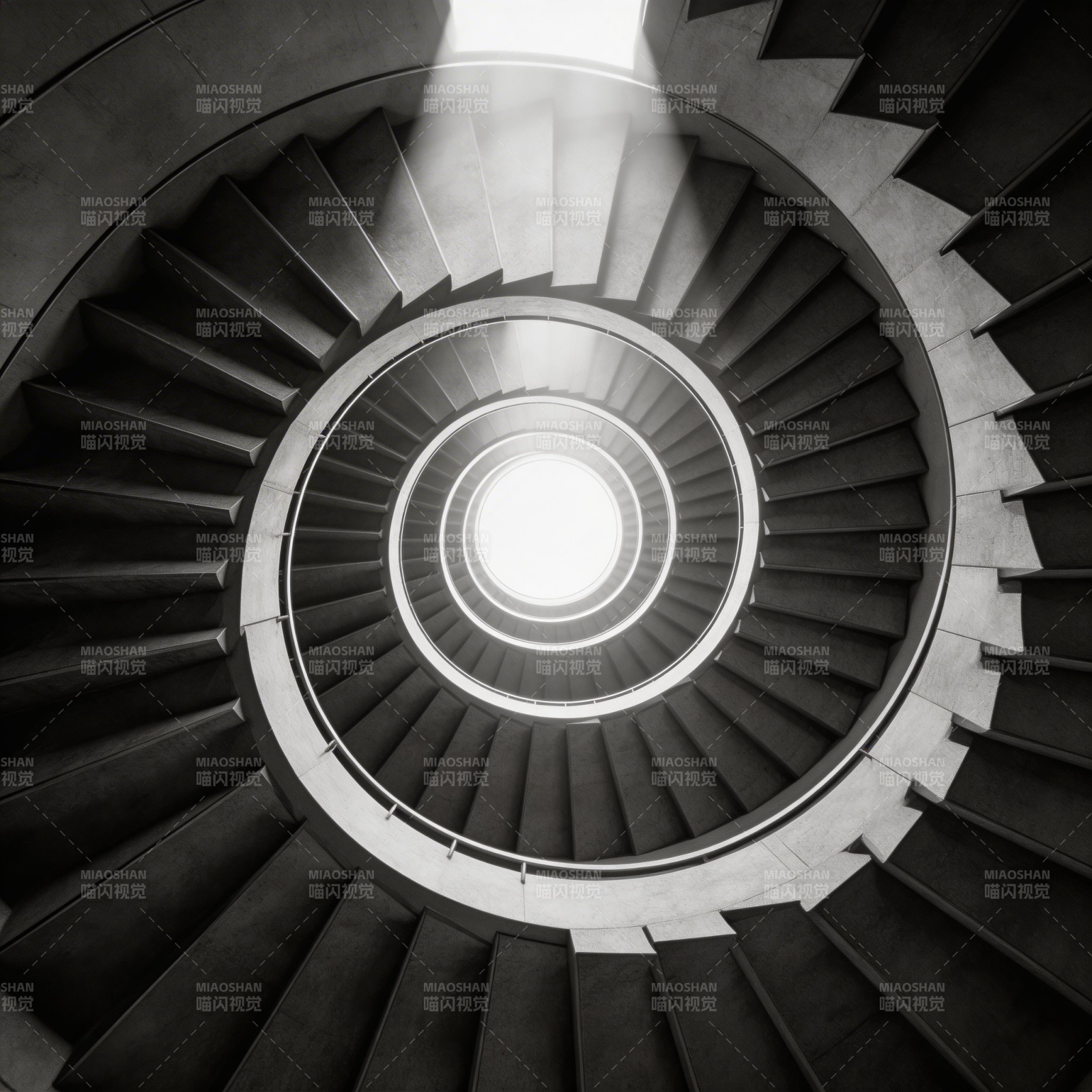 螺旋阶梯光影图片