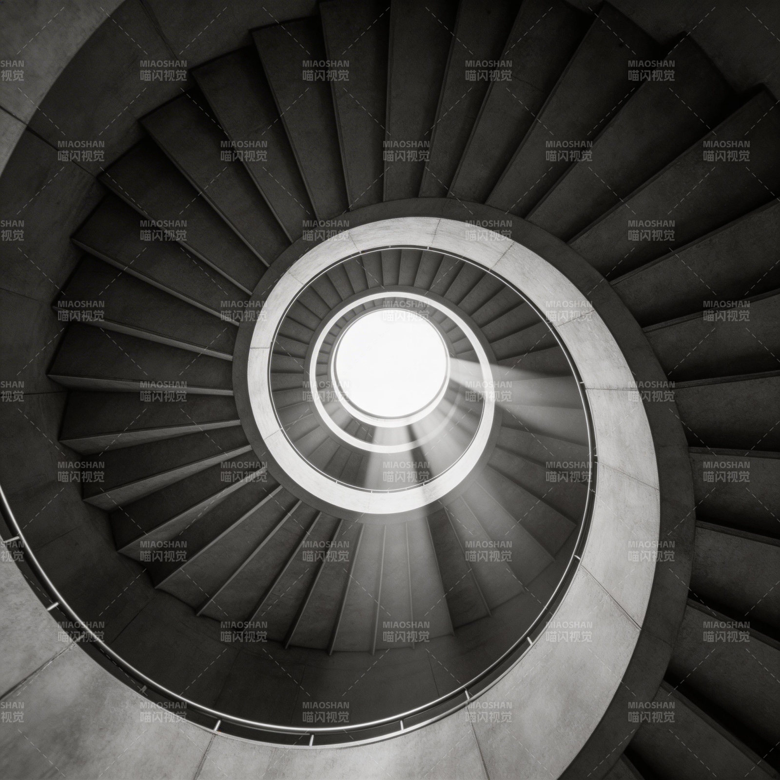 螺旋阶梯光影图片