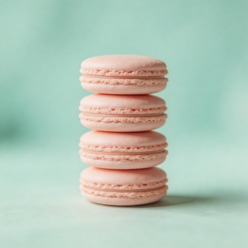 粉红马卡龙叠塔图片