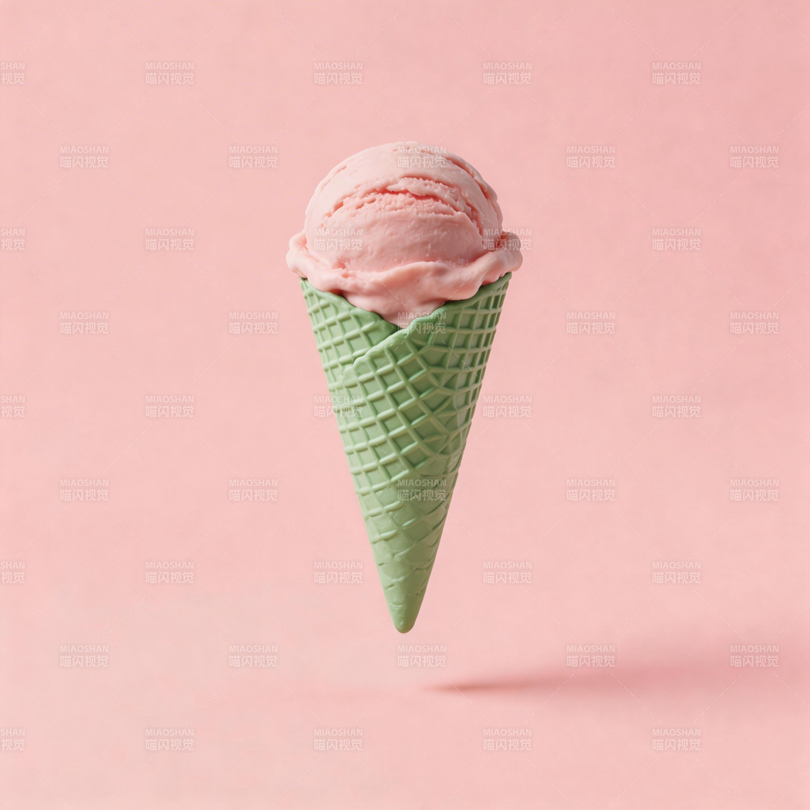 粉色冰淇淋飘浮图片