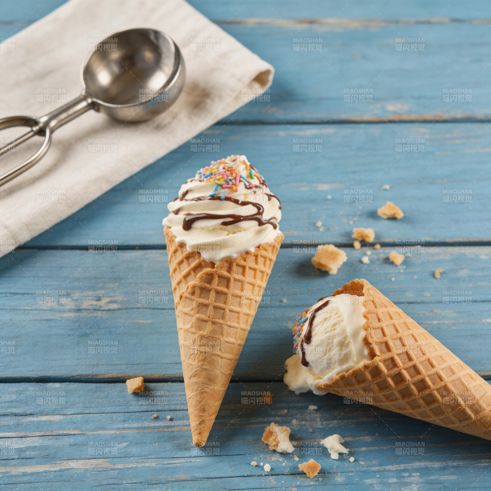 冰淇淋甜筒图片