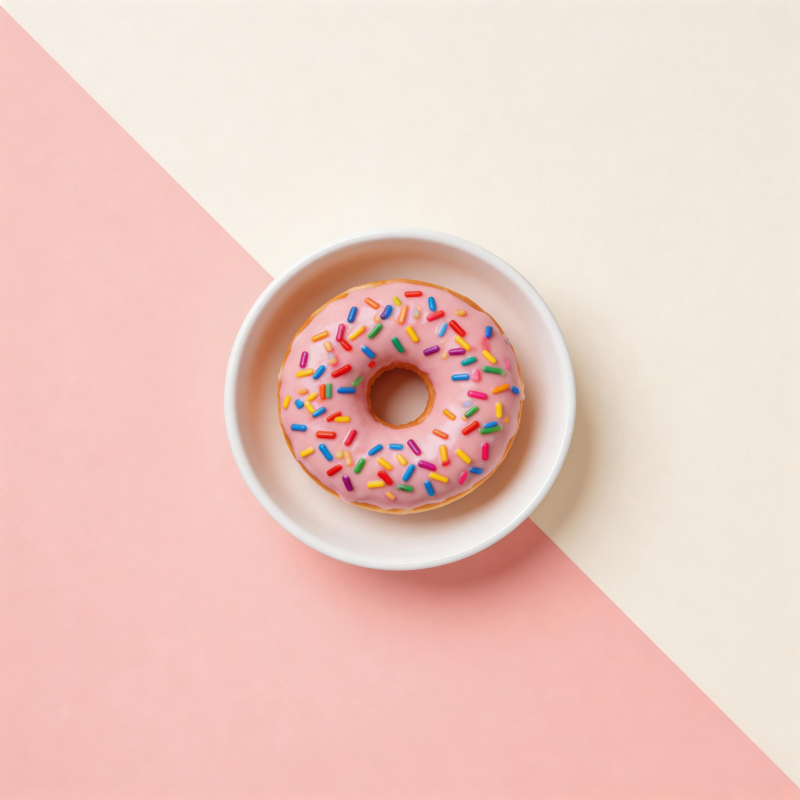 粉色糖霜甜甜圈图片