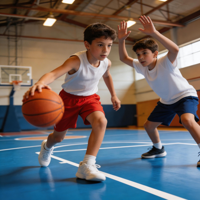 少年篮球对决图片