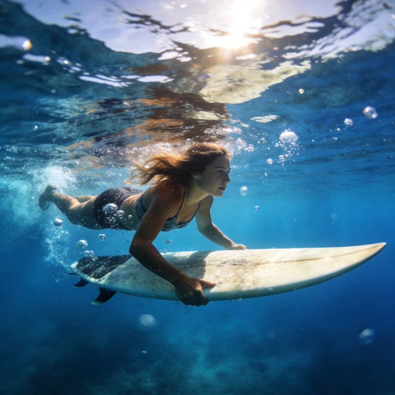 水下冲浪瞬间图片