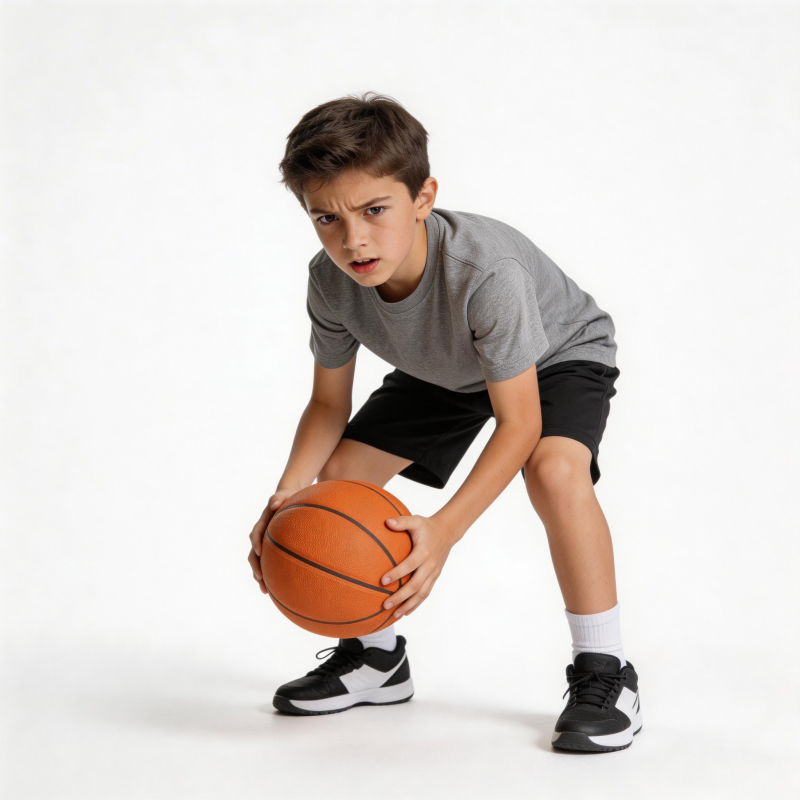 少年篮球运球姿势图片