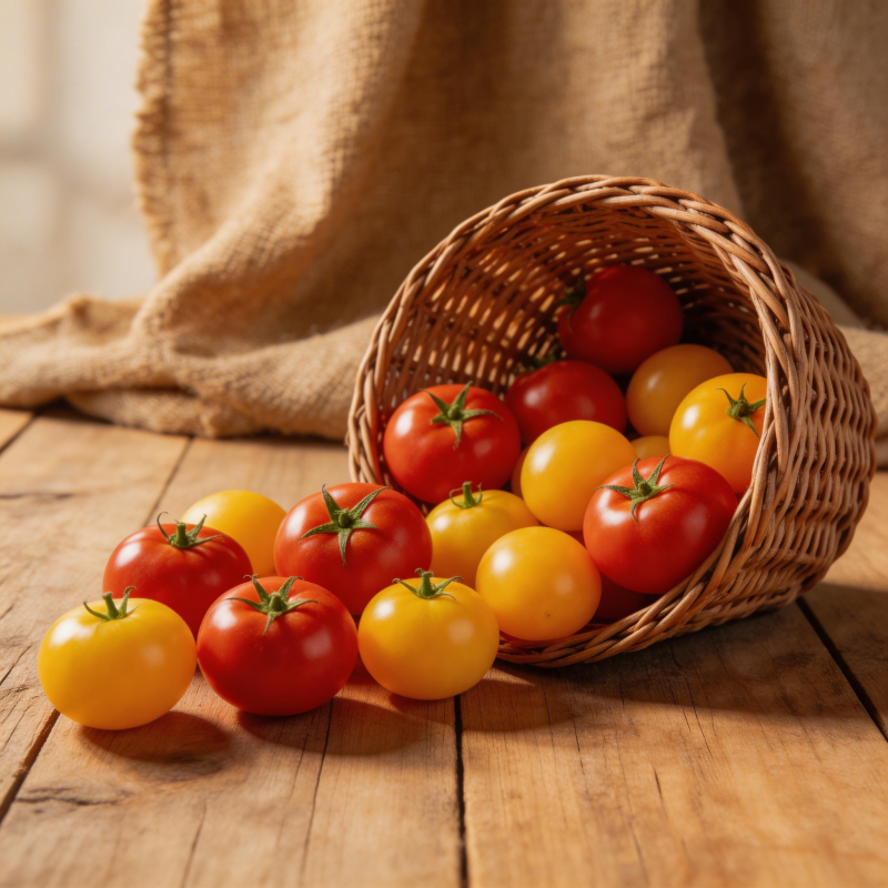 番茄满篮溢香图片