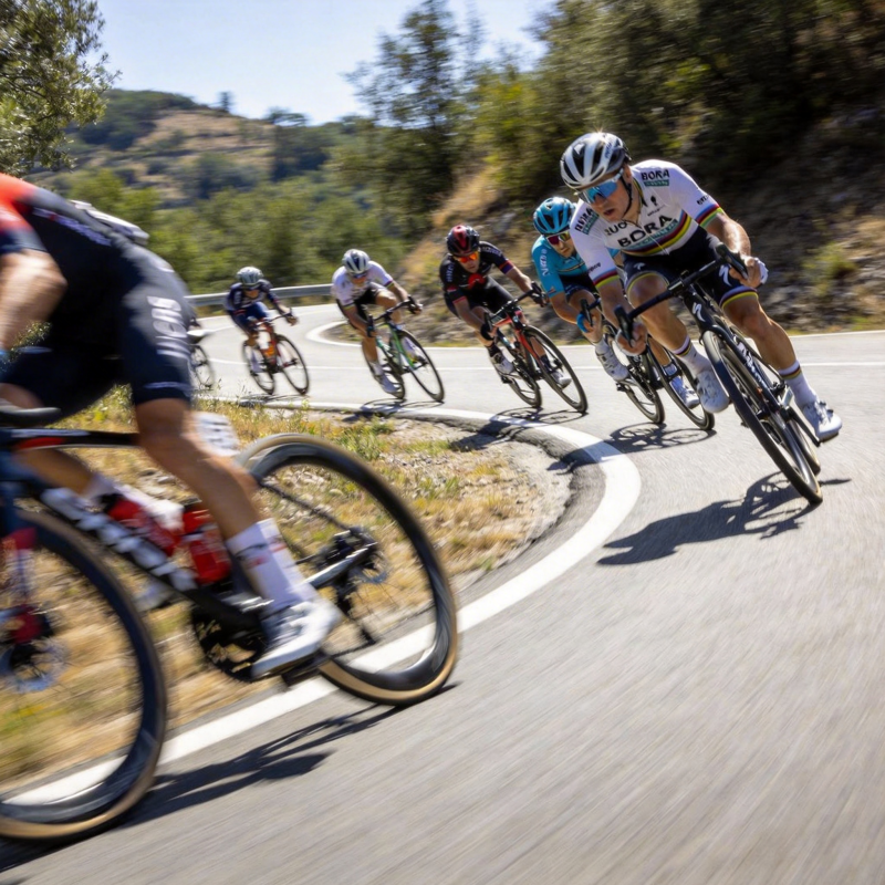 骑行竞速瞬间图片