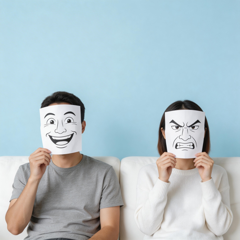 表情面具对比图片