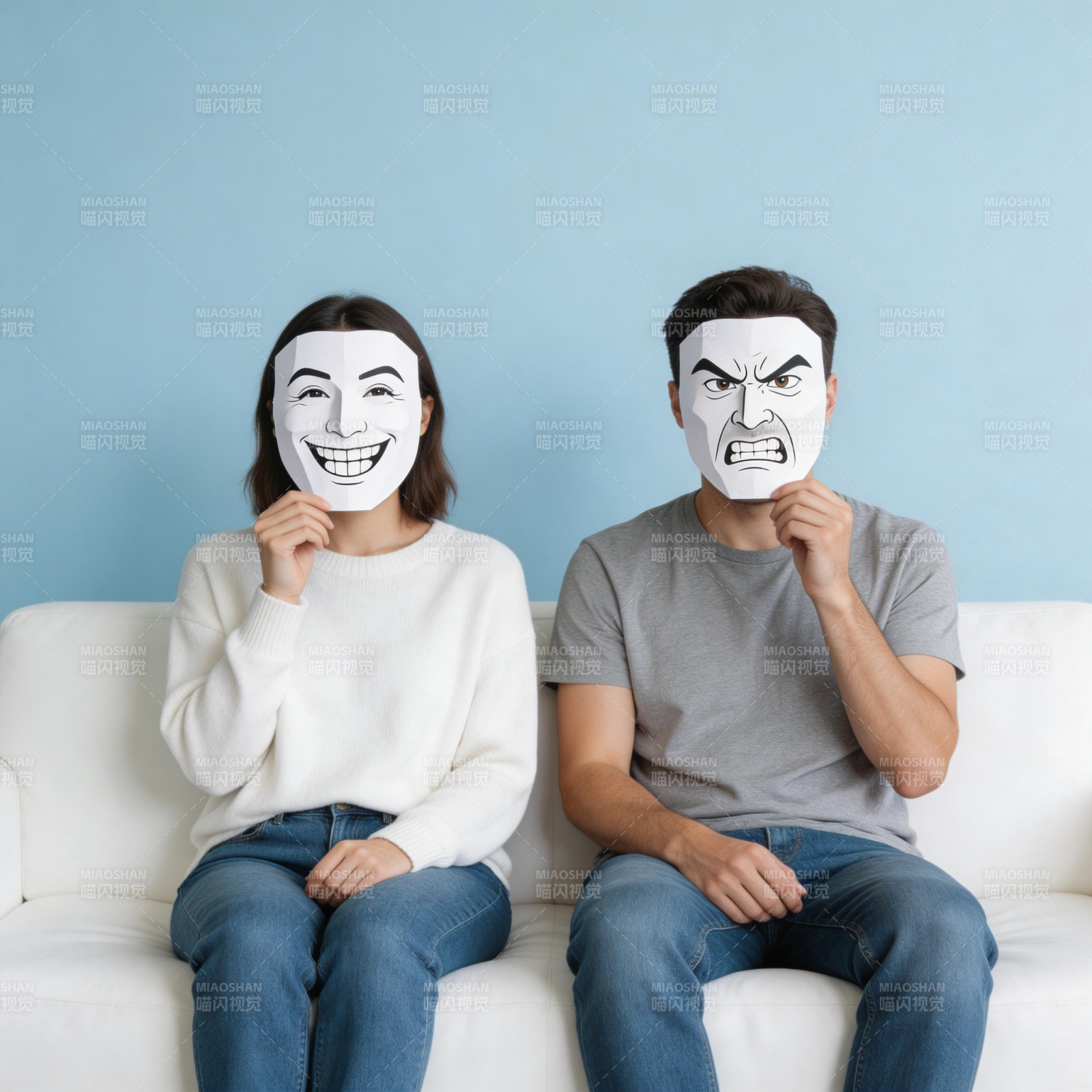 面具下的真实表情图片