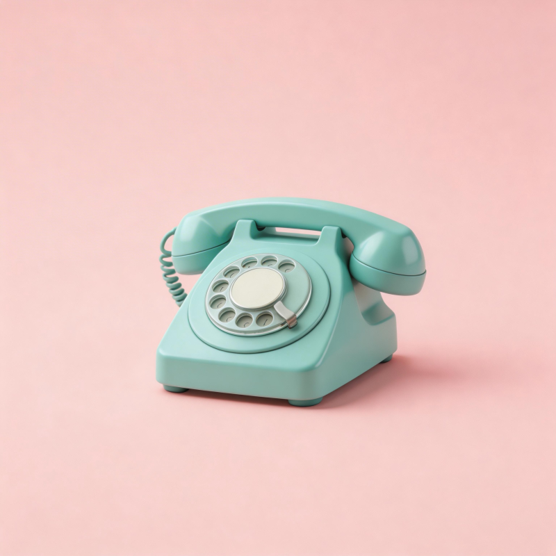 复古绿电话图片