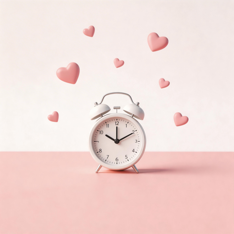 爱心时钟 浪漫时刻图片