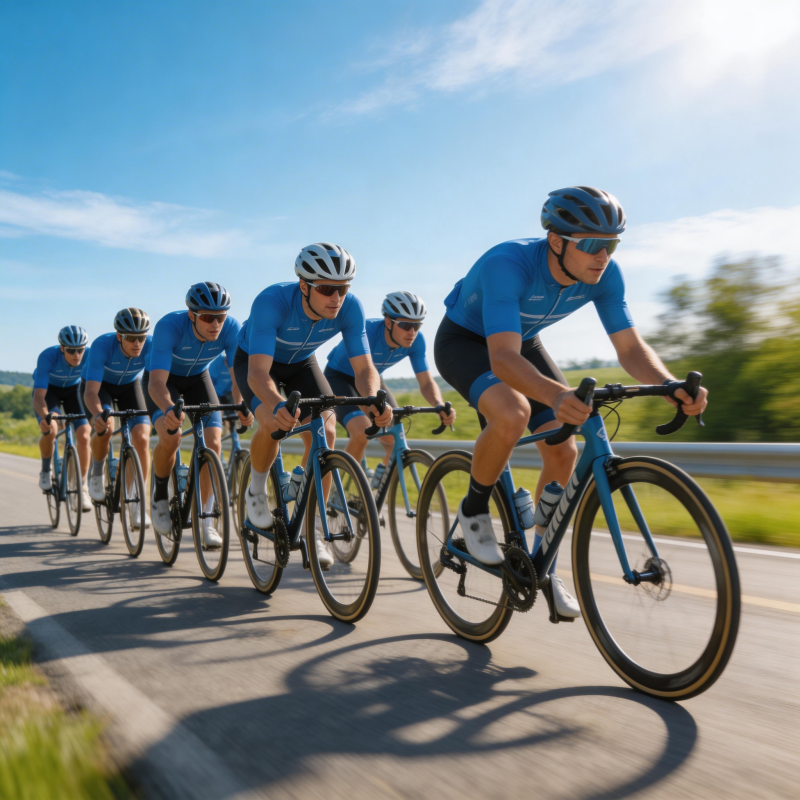 骑行队列疾驰图片