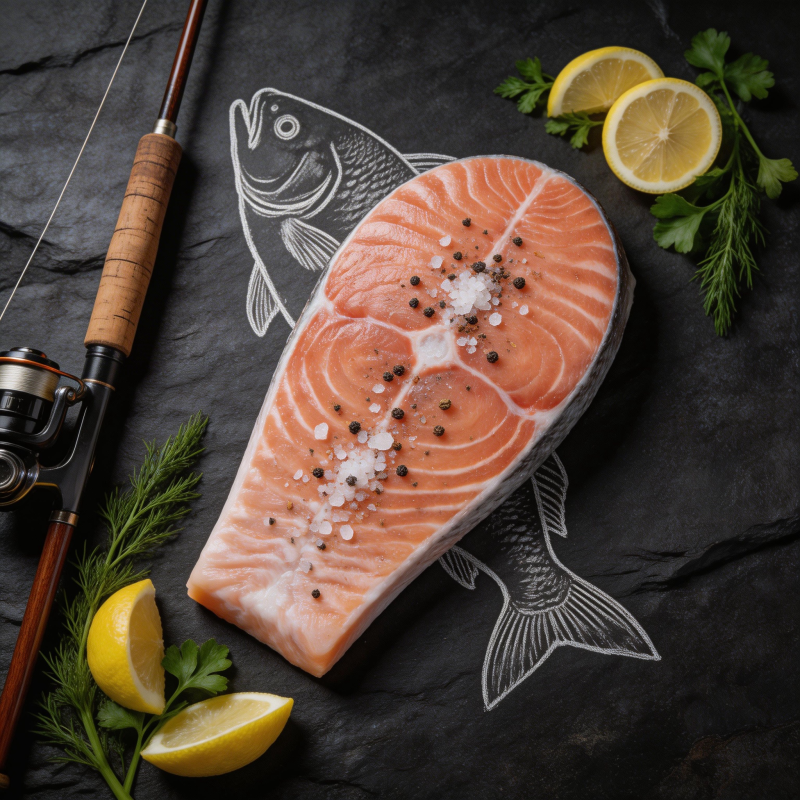 鲜嫩三文鱼排图片