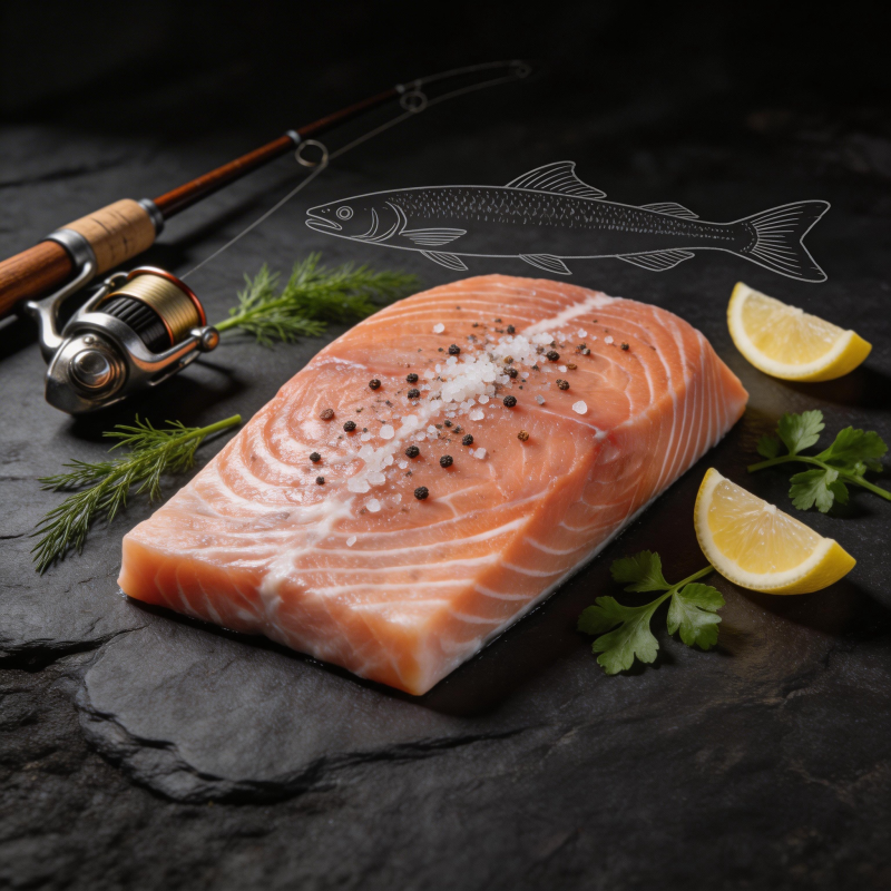 鲜嫩三文鱼配柠檬图片