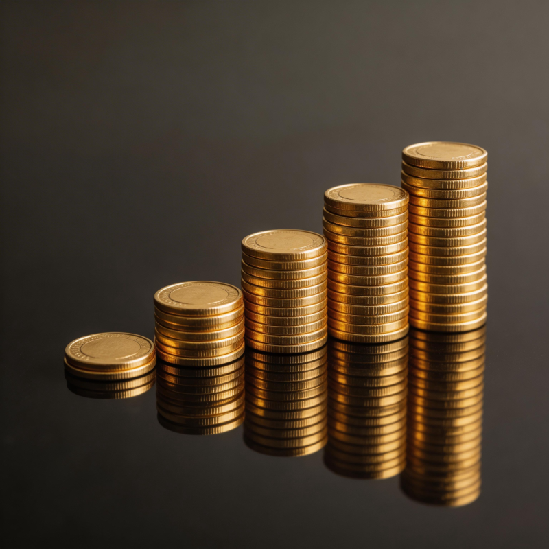 金币堆叠渐进图图片