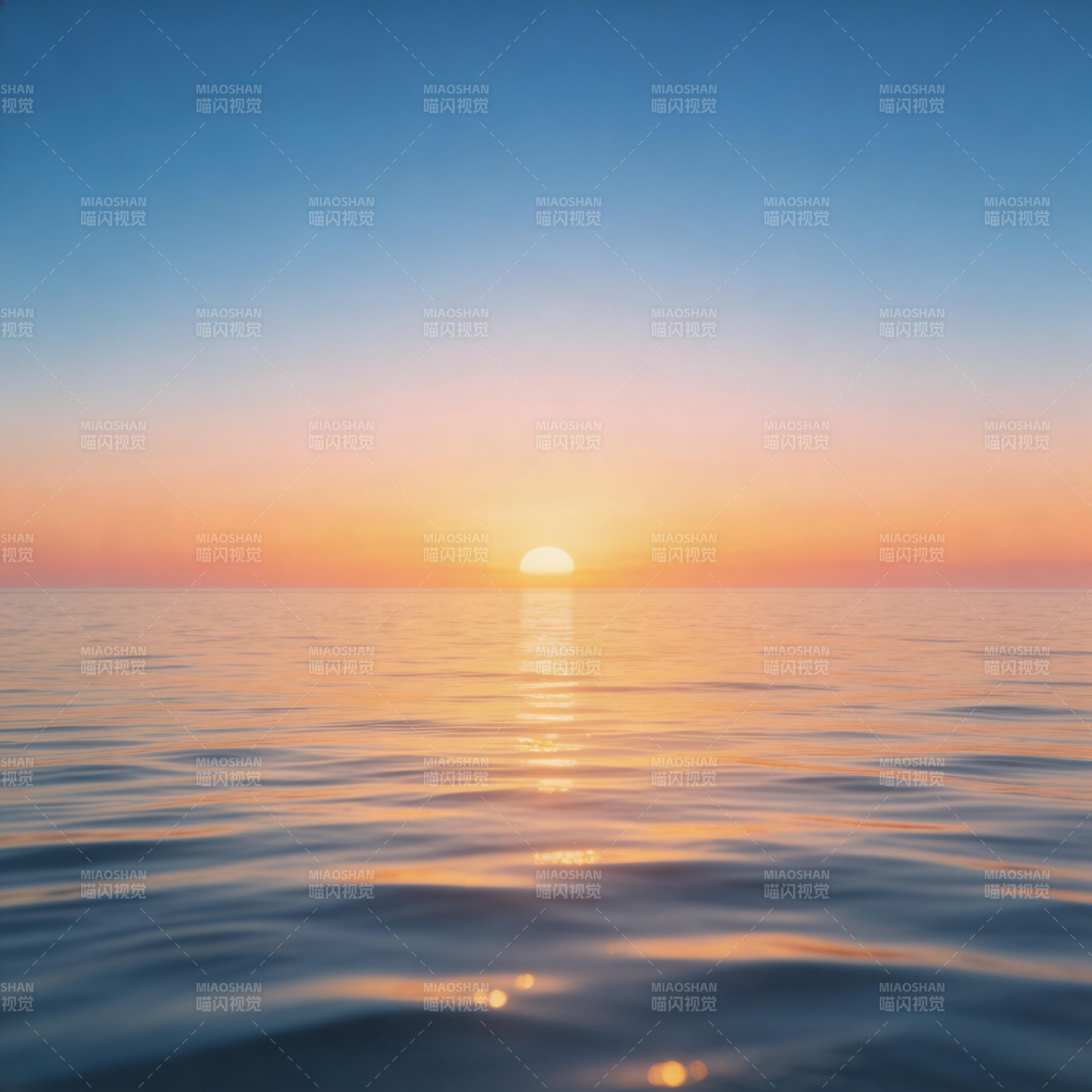 海天共色 日落静美图片