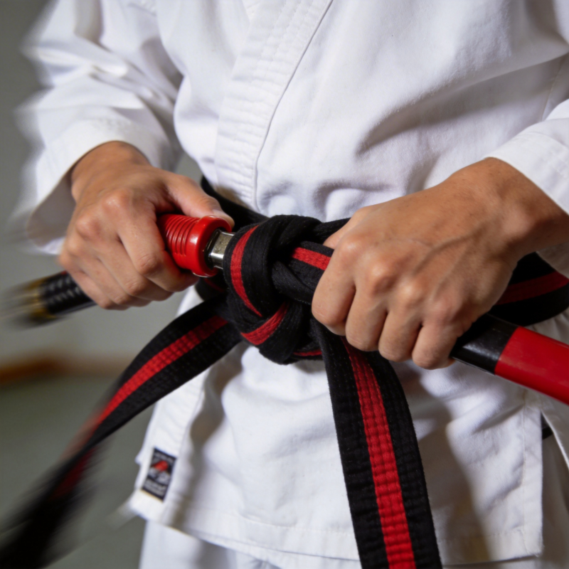 武术腰带系法图片