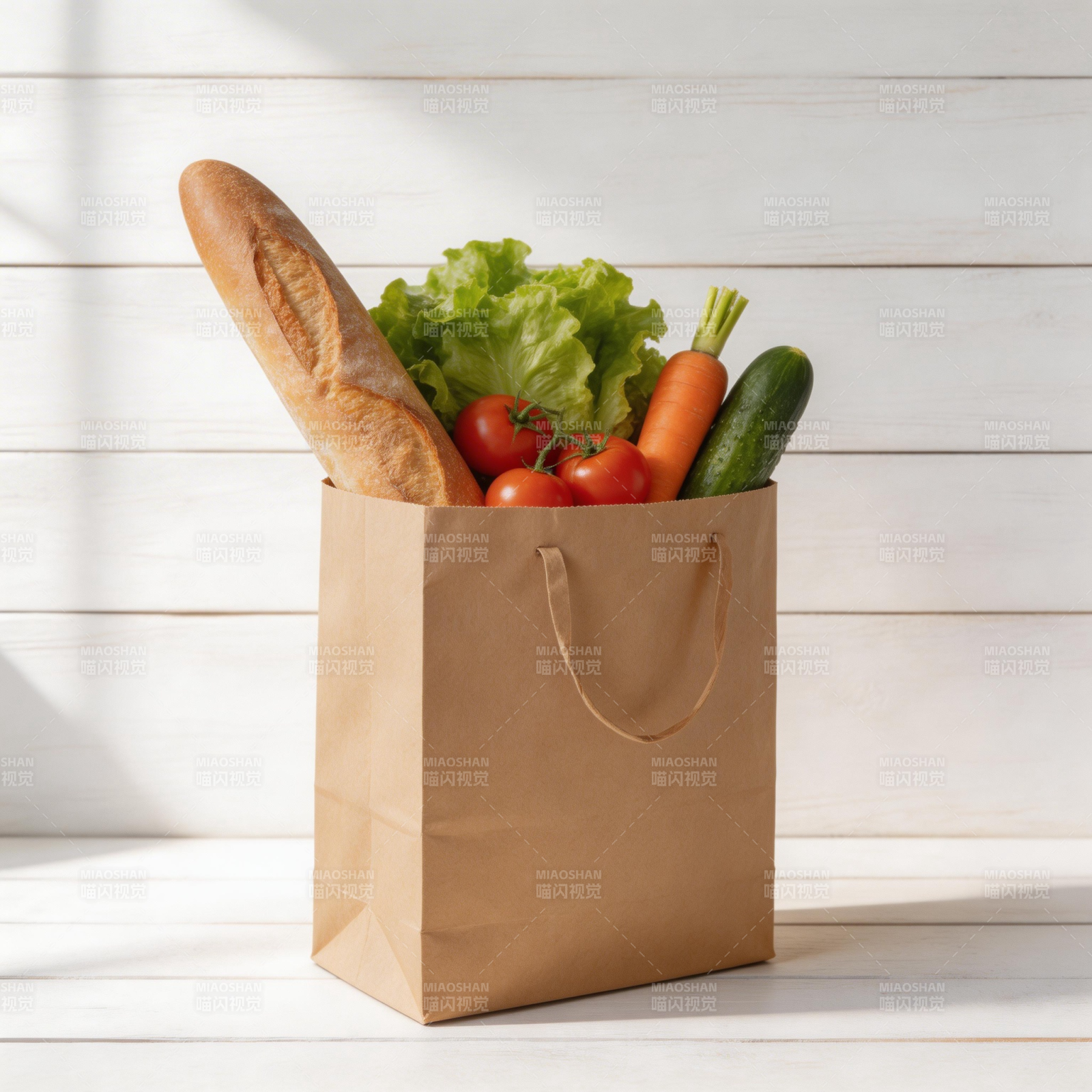 新鲜蔬果面包袋图片