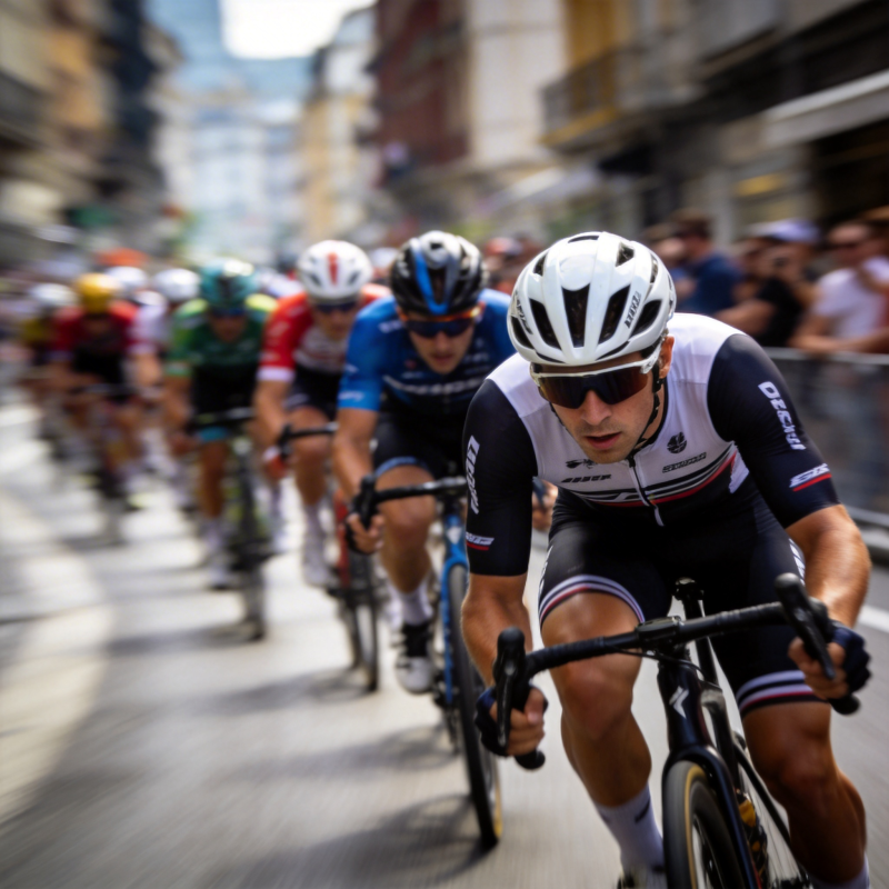 自行车赛激烈竞速图片