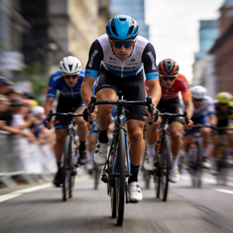 城市骑行竞速赛图片