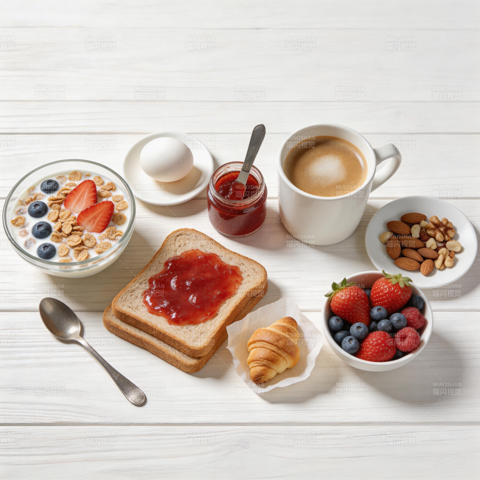 营养早餐组合图片