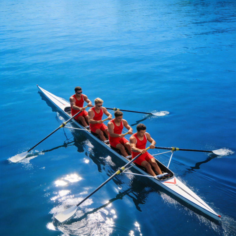 四人划艇竞速图片