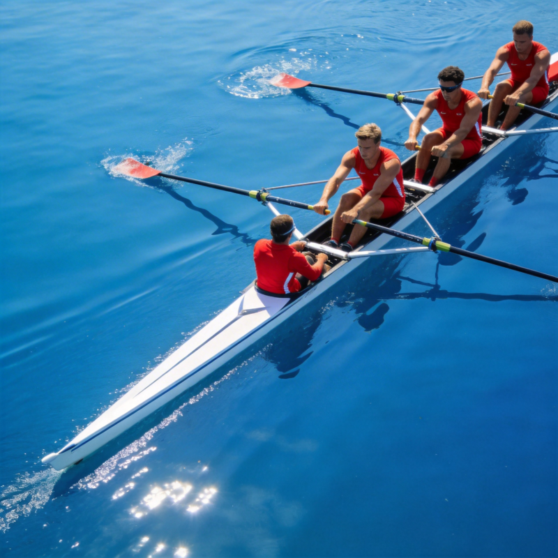 四人划艇竞速图片