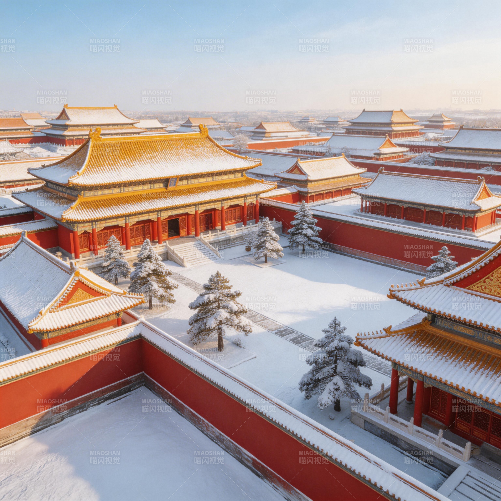 雪覆紫禁城图片