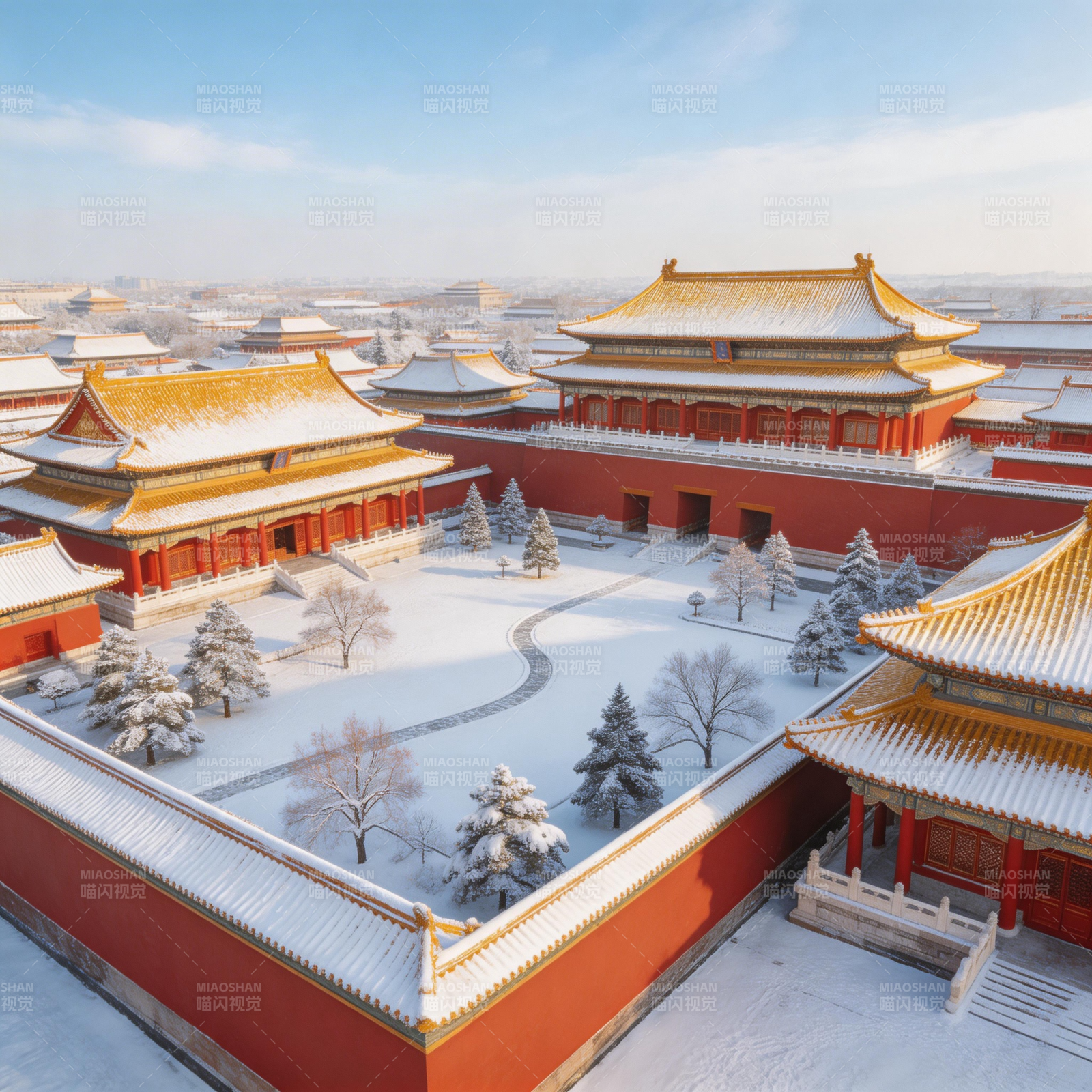 雪覆紫禁城图片