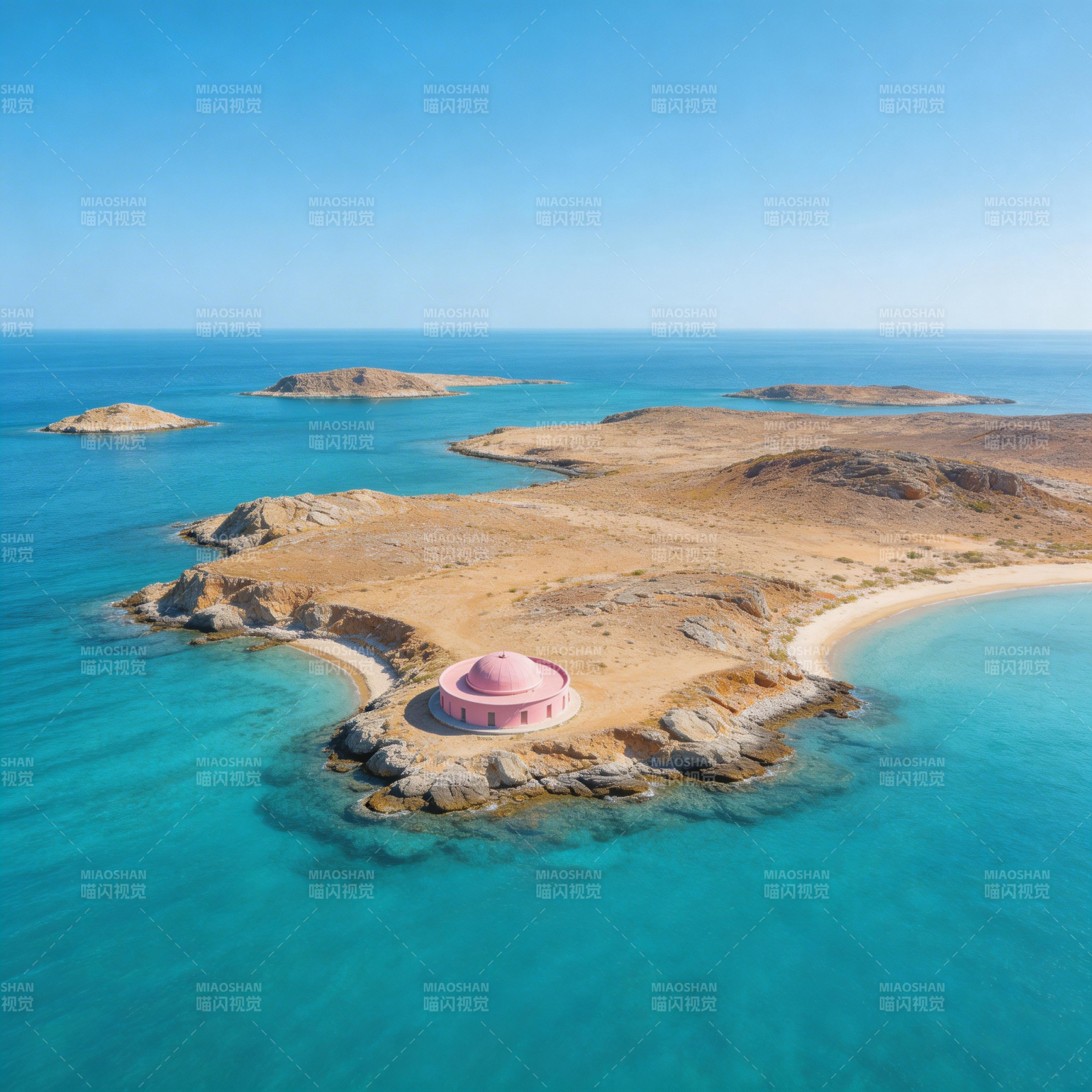 粉红穹顶海岛奇景图片