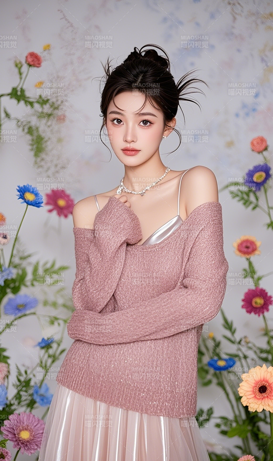 花间少女 柔美如诗图片