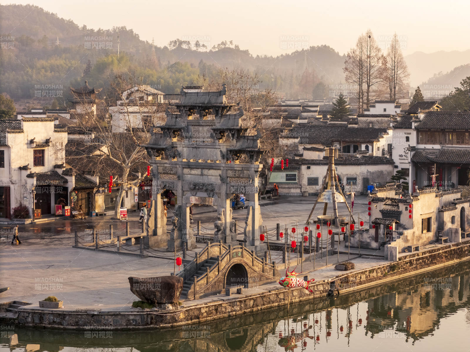 古韵水乡晨景图片