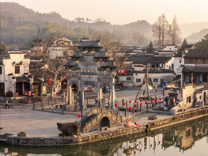 古韵水乡晨景图片