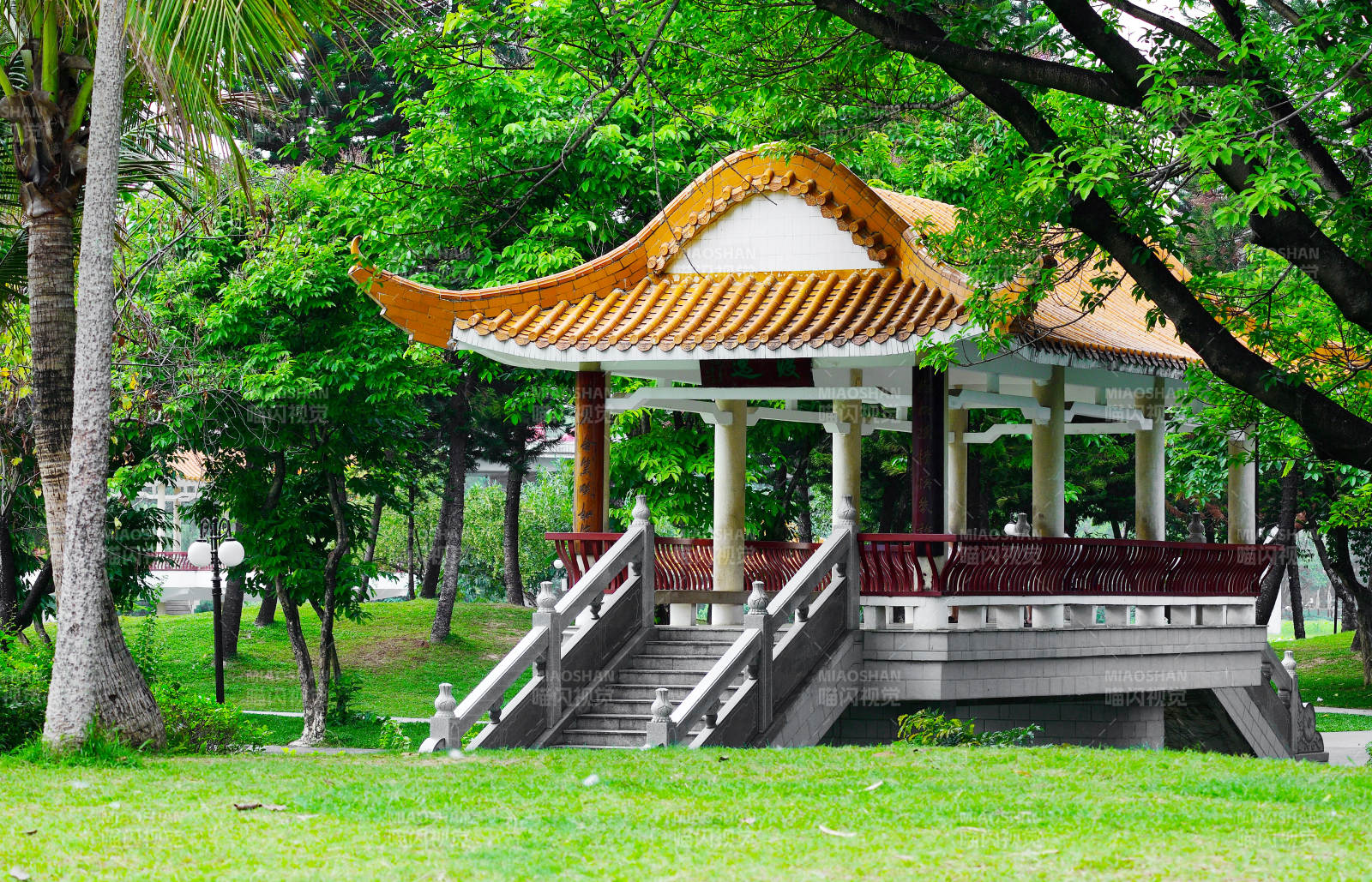 园林亭台美景图片