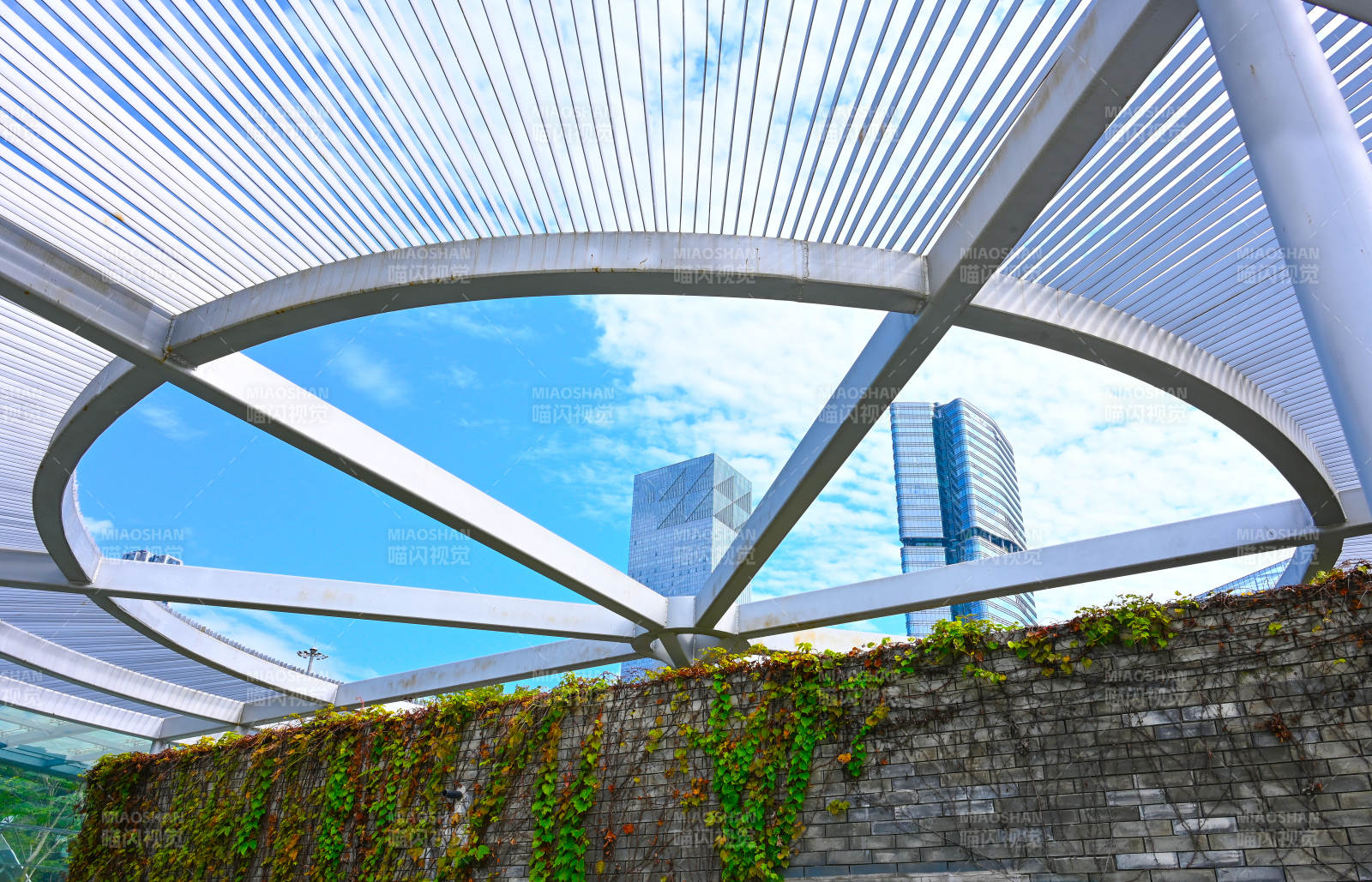 现代建筑与绿植融合图片