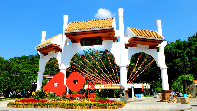 校园大门迎春景图片