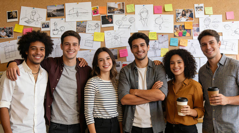 团队合影 创意满满图片