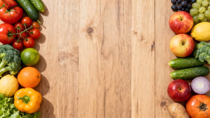 新鲜果蔬拼盘图片