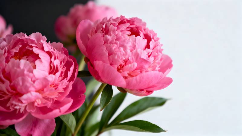 粉红牡丹绽放图片