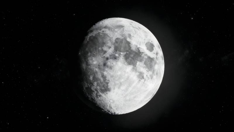 月球夜空美景图片