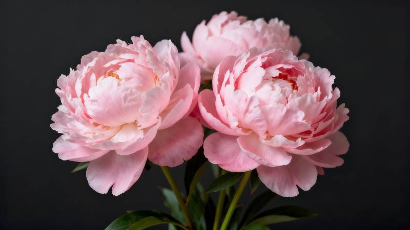 粉红牡丹绽放图片