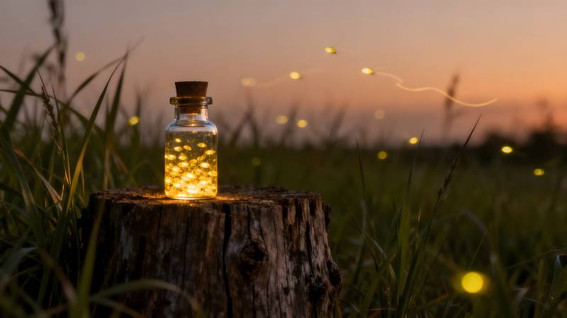 萤火瓶中夜图片