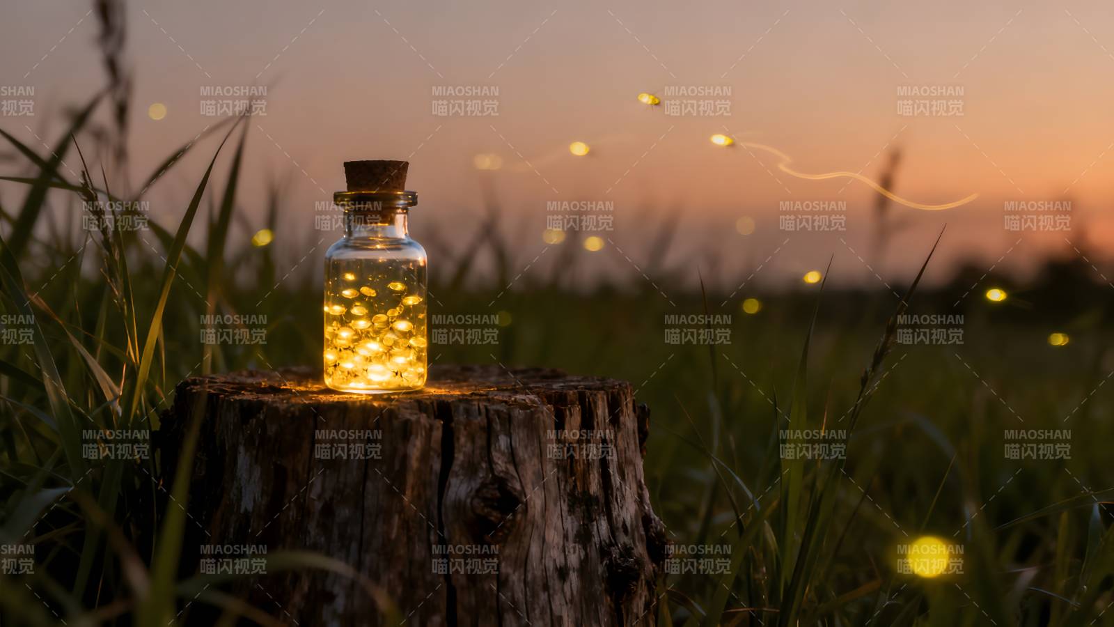 萤火瓶中夜图片