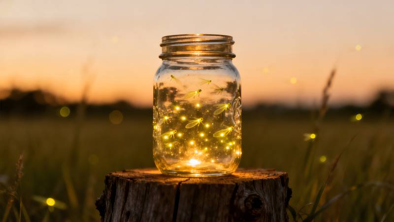 萤火虫的光图片