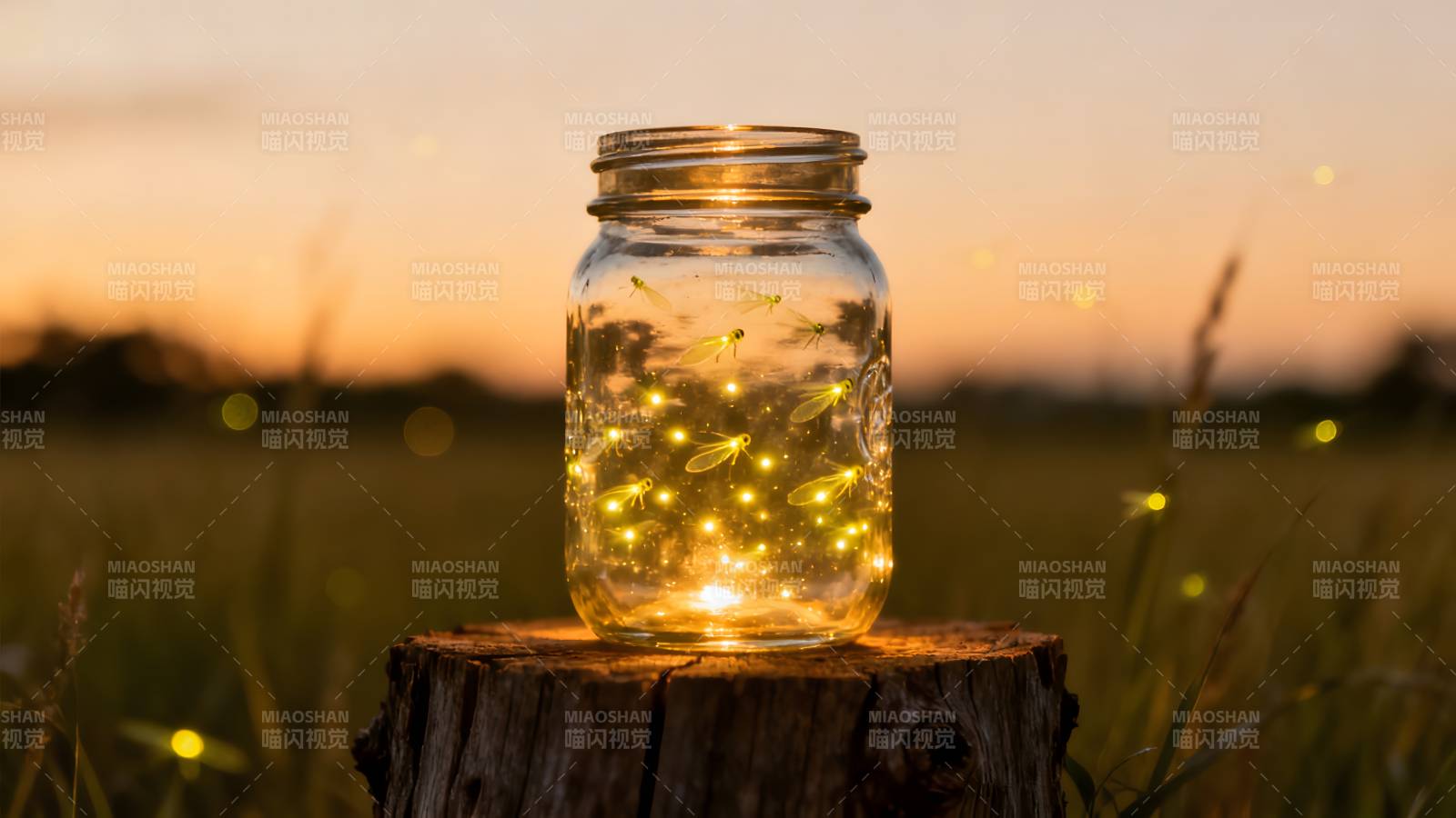 萤火虫的光图片